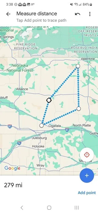 Aplicativos de medição de grandes distâncias para Android e telefone Google Maps Distance