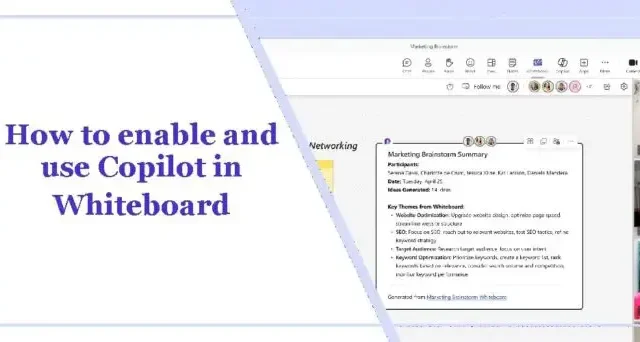Come abilitare e utilizzare Copilot in Whiteboard