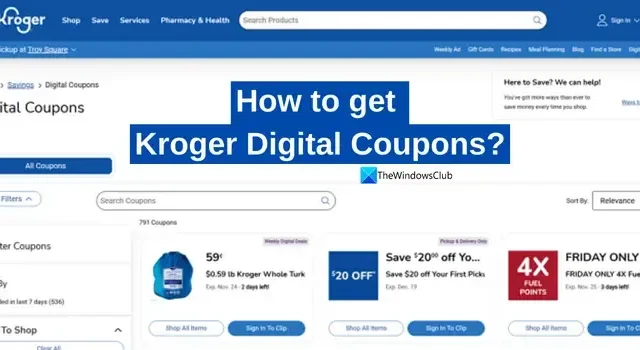 Como obter cupons digitais Kroger?