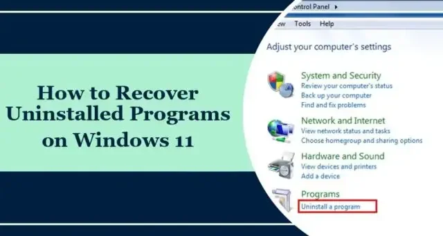 Cómo recuperar programas desinstalados en Windows 11