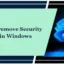 Comment supprimer la clé de sécurité dans Windows 11
