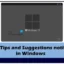 Cómo desactivar las notificaciones de consejos y sugerencias en Windows 11