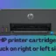 HP-printercartridge zit vast aan de rechter- of linkerkant