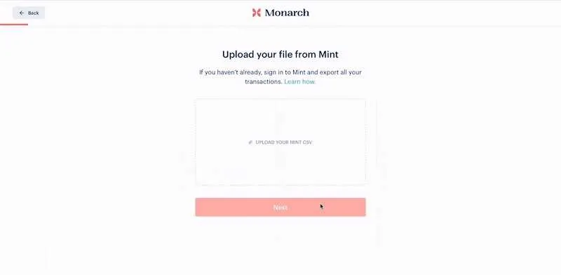 Importez vos données dans Monarch