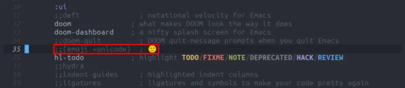 Una captura de pantalla que resalta un módulo deshabilitado.