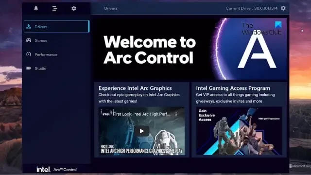 Intel Arc Control opent of werkt niet op Windows
