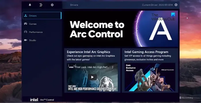 Intel Arc Control opent of werkt niet op Windows