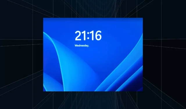 Correctif : l’arrière-plan de l’écran de verrouillage revient à l’écran bleu dans Windows 11