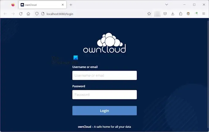 Zaloguj się do własnego serwera Cloud w przeglądarce