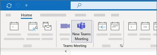 Neue-Teams-Meeting-Add-in-Schaltfläche im Microsoft-Outlook-Client
