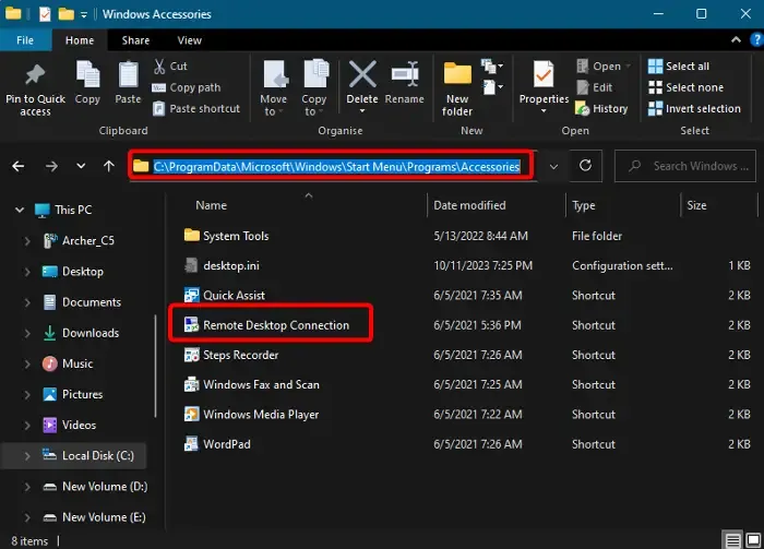 Schakel Remote Desktop Connection in Windows 11 in