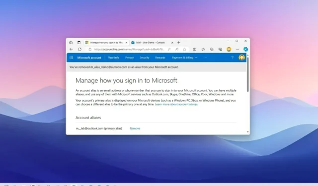 Outlook 用の Microsoft アカウントのメール エイリアスを作成する方法