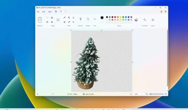 Cómo eliminar el fondo de la imagen con Paint en Windows 11