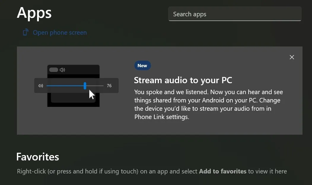 Fluxo de áudio do Phone Link no Windows 11