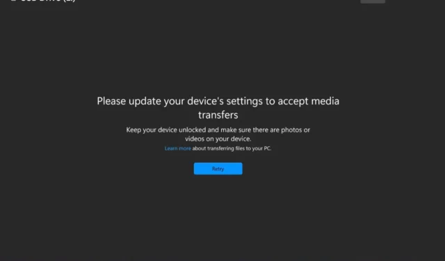 Fix: Bitte aktualisieren Sie Ihre Geräteeinstellungen, um Mediendateien zu akzeptieren