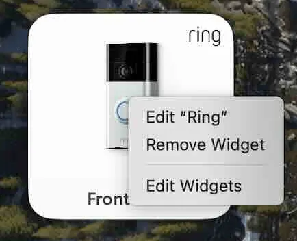 Faites un clic droit sur le widget et sélectionnez Supprimer le widget.