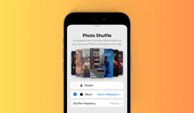 Como aplicar um álbum específico para papel de parede Photo Shuffle no iPhone