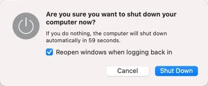 Arrêter la fenêtre contextuelle du Mac