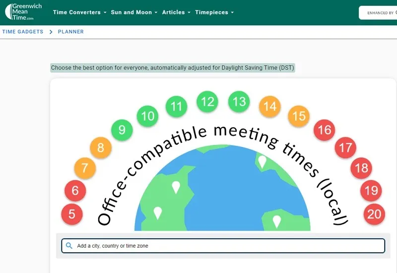 Programación de reuniones en la herramienta Meeting Planner de GMT.