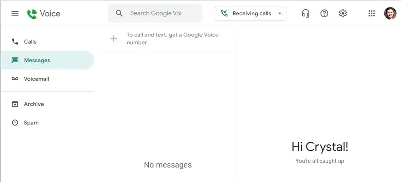 Senden Sie Textnachrichten von Ihrem PC mit Google Voice.