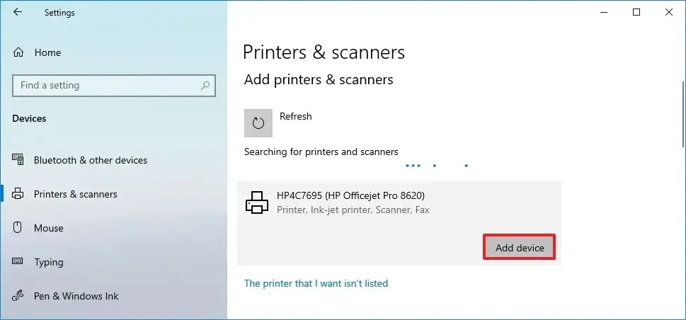 Ajouter une imprimante sans fil