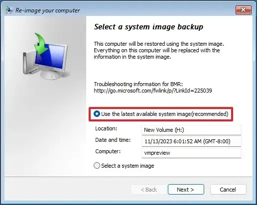 Windows 11-Backup-Wiederherstellungsoptionen