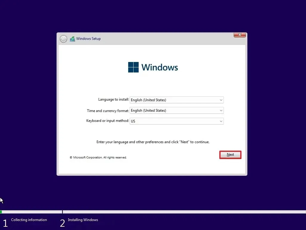 Configuração do Windows 11 Tiny11
