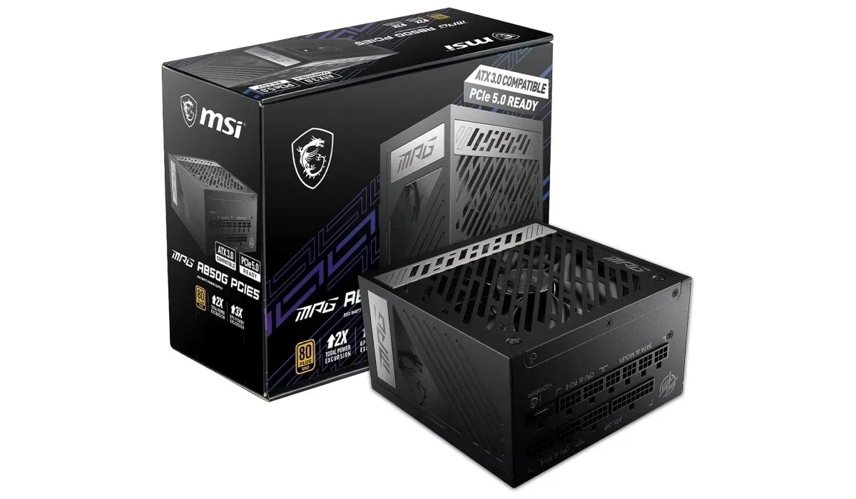 MSI MPG A850G voeding