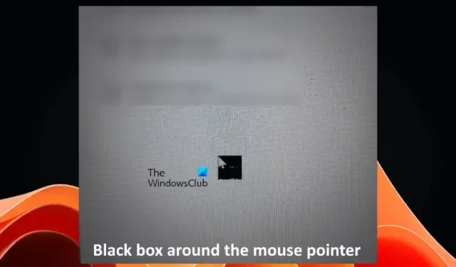 Windows 11/10 のマウス ポインターの周りのブラック ボックス