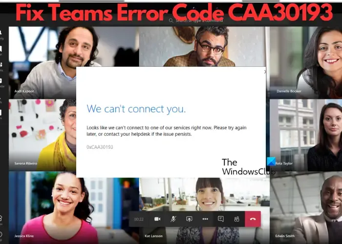 CAA30193 Codice errore team