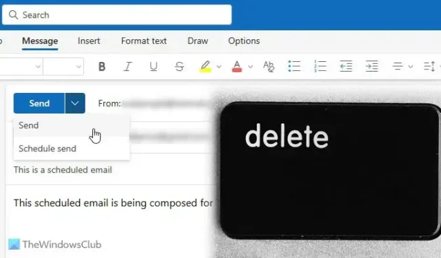 Outlookで予約メールをキャンセルする方法