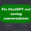 Fix ChatGPT slaat geen gesprekken op