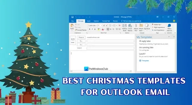 Meilleurs modèles de Noël pour la messagerie Outlook