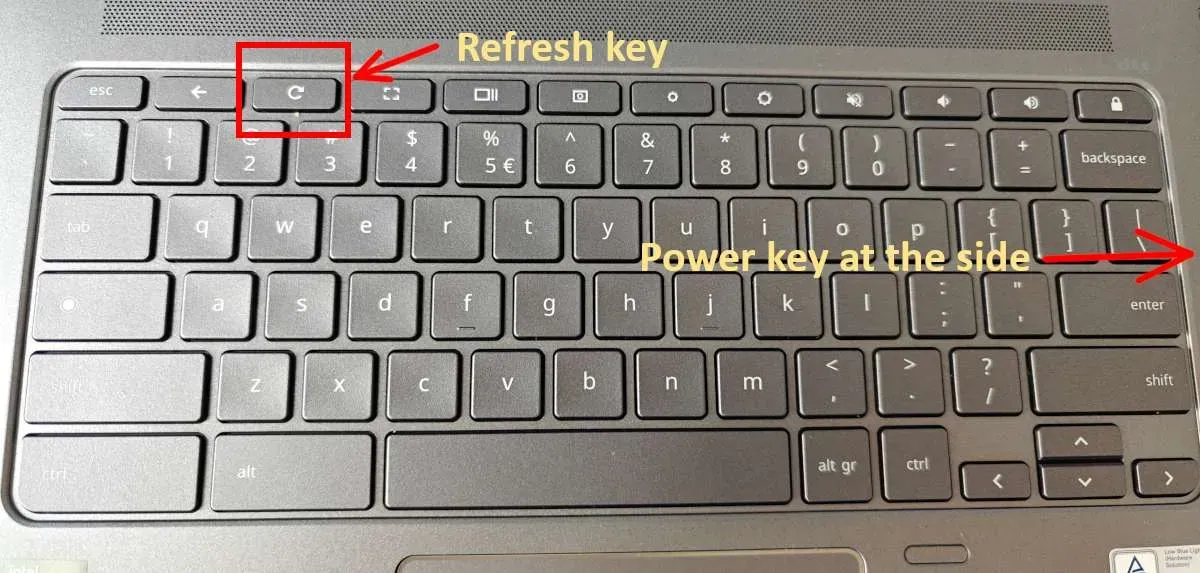 Layout do teclado do Chromebook