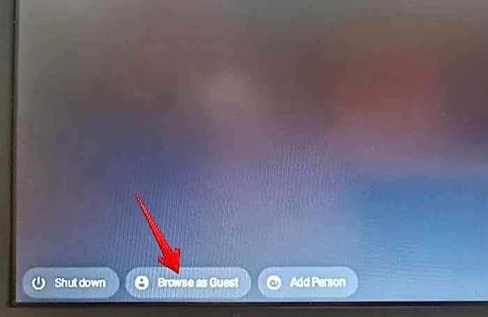 El panel táctil de Chromebook no funciona Navegar como invitado