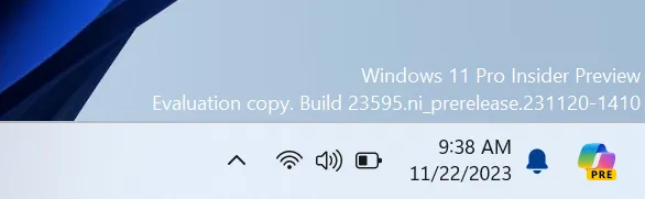 Copilote dans Windows 11 23H2