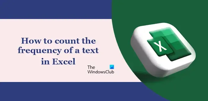 Excel에서 텍스트 빈도 계산