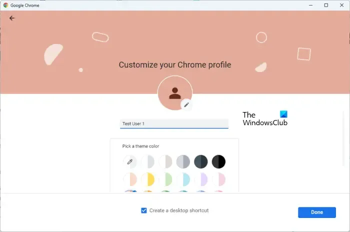 Utwórz nowy profil Chrome