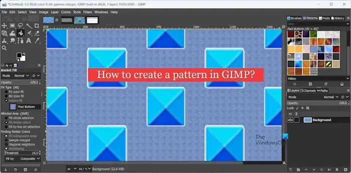 Como criar um padrão no GIMP?