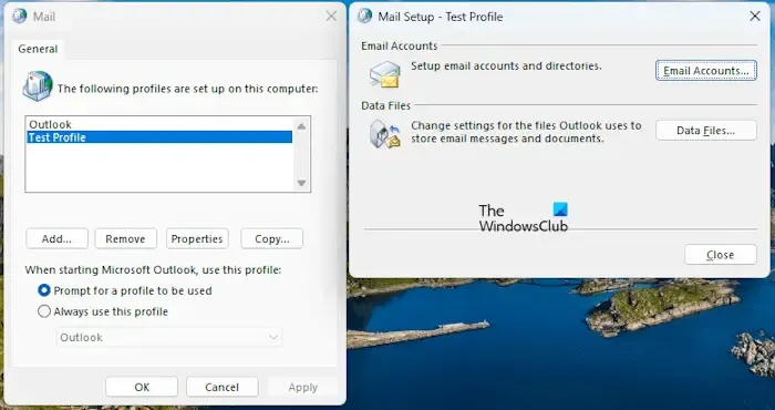 Verwijder het e-mailaccount Configuratiescherm