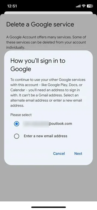 Gmail iOS アプリに新しいメール アカウントを追加します。
