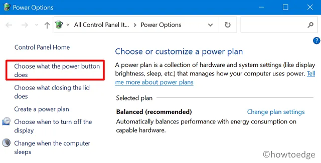 啟用或停用 Windows 10 啟動聲音 - 電源選項