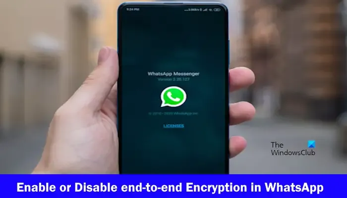 Criptografia ponta a ponta no WhatsApp