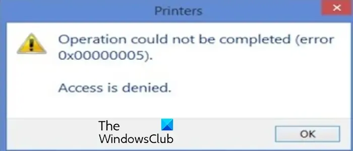 Beheben Sie den Druckerfehler 0x00000005 auf einem Windows-PC