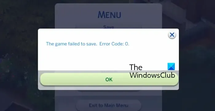 Corrigir erro do jogo The Sims 4 ao salvar