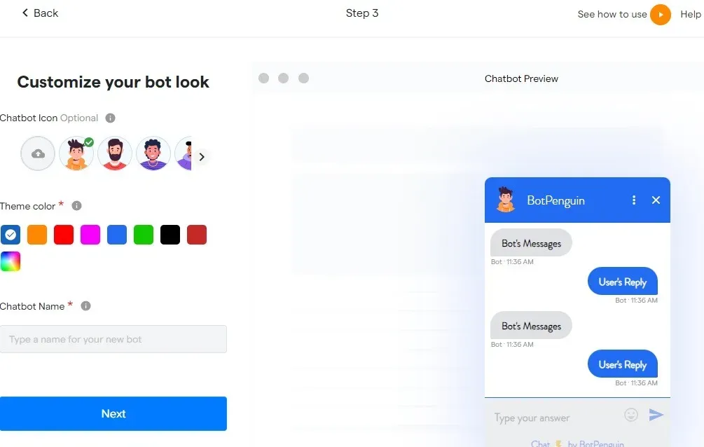Configurazione di un chatbot in BotPenguin