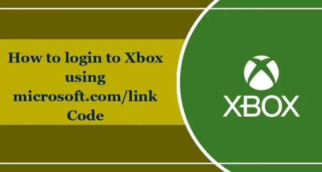 microsoft.com/link 코드를 사용하여 Xbox에 로그인하는 방법은 무엇입니까?