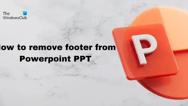 Powerpoint PPT에서 바닥글을 제거하는 방법