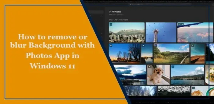 come rimuovere o sfocare lo sfondo con l'app Foto in Windows