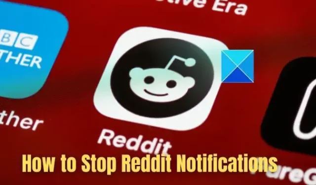 Como interromper notificações do Reddit na Web, Android e iOS